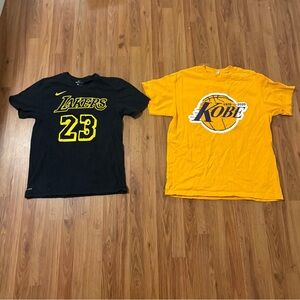 Nike Los Angeles Lakers Kobe & 23 Graphic T-Shirts - Black & Gold